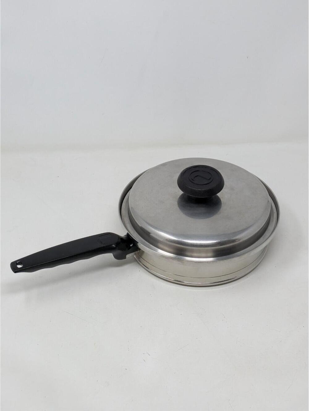 Vintage LIFETIME 5 Ply T304 Stainless Steel 9” Sauce Pan Pot Lid Cookware